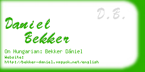daniel bekker business card